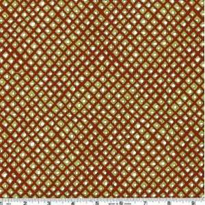   Buddha Party Dot Plaid Rust Fabric By The Yard Arts, Crafts & Sewing