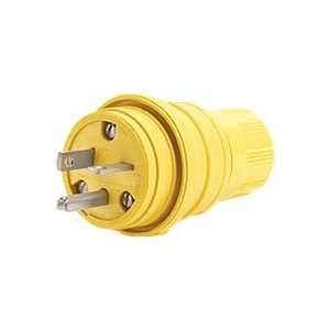 Woodhead 14W33 Watertite Plug, 2 Pole/3 Wire, NEMA 5 20, 125V, Cord 