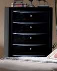 Solid Hardwood Black Dresser Chest of Drawers  
