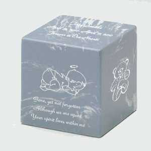   Boy Wedgewood Small Cube Cremation Urn   Engravable