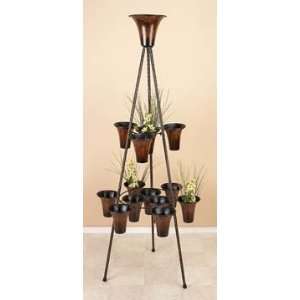  Metal 14 Plant Pot with Stand 67h, 27w
