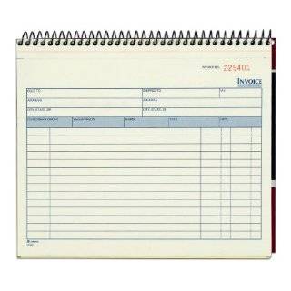 Adams Spiral Invoice Book, 7.19 x 8.38 Inches, 2 Part, Carbonless 