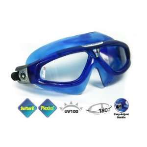  Aqua Sphere Seal XP Mask, Blue Frame Clear Lens Sports 