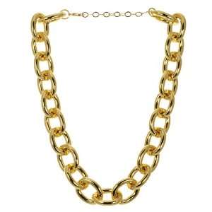  Large Cable Link Fashionable Necklace in Gold Jewelry