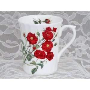 Heirloom Fine English Bone China Romantic Rose Swirl Mug  
