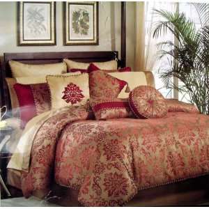  LUVTTEX 16 Piece Room in a Bag Red and Gold Queen 
