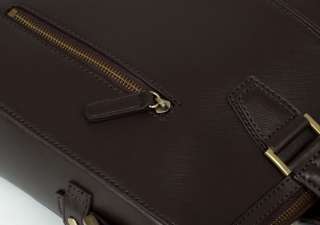 Mens PU Leather Business Briefcase Shoulder Cross Body Bag Brown Black 