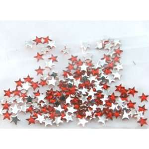  Zink Color Nail Art Acrylic Rhinestone Red Star 100 Piece 