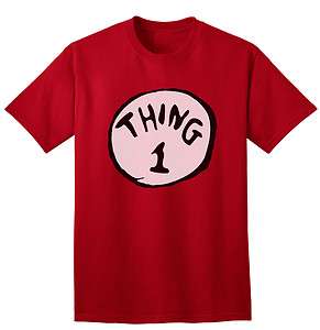 THING 1 DR SEUSS T SHIRT SHIRT CAT IN THE HAT 1 2 3 4 5 6 RED COSTUME 
