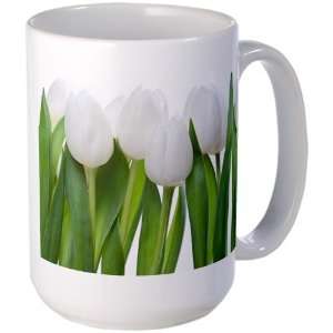  Large Mug Coffee Drink Cup White Tulips Spring Everything 