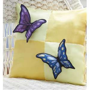   Throw Pillow With Butterfly Accents By Collections Etc