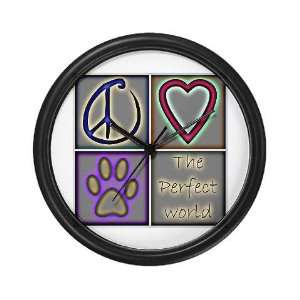  Perfect World Dogs ALT   Humor Wall Clock by  