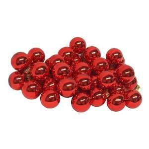 Club Pack Of 100 Shiny Xmas Red Glass Ball Christmas Ornaments 1.25