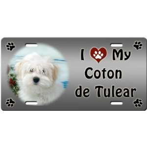  I Love My Coton du Tulear License Plate
