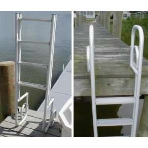 Step Heavy Duty Anodized Aluminum Swim Pier Dock Ladder FLIP UP 