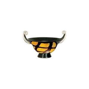  Dale Tiffany Glass Bonfire Decorative Bowl