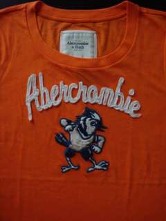 NWT Abercrombie Women Graphic Tee T shirt Orange M  