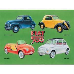  Fiat 500 Collage Sign