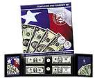 2003 Texas Coin & Currency Set $1, $2*, $5, $10 /W The Exact SAME 