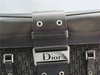 Auth Christian Dior Black & Gray Trim Bag Great  