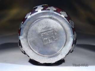 China Old Silver Jade Kwan yin Kirin Lid Incense Burner 132018  