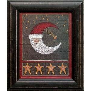  Crescent Moon Santa Print