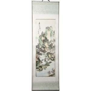 Chinese Watercolor Scroll Painting   Set of 4   Four Seasons at The 