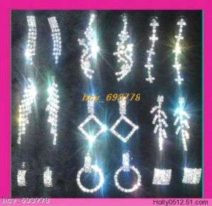 Wholesale 9Pairs Mixed Crystal Rhinestone Prom Earrings  