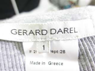 GERARD DAREL Gray Rhinestone Scoop Neck Shirt Size 1  