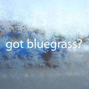  Got Bluegrass? White Decal Country Bluegrass Violin White 