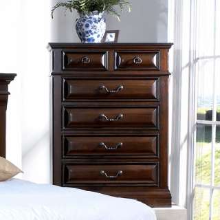 New Transitional Walnut 5 Pc Queen King Bed Bedroom Set Furniture 