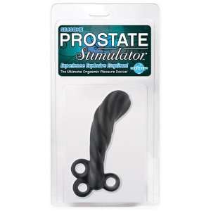  Silicone curved swirl tip prostate stimulator   black 