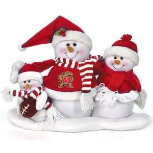 Maryland Terrapins Decorative Table Top Snowman Family Figurine 