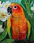 sun conure l e# 6 50 giclee of painting small