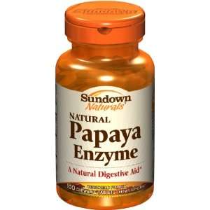  Sundown Papaya Enzyme, 100 Tablets
