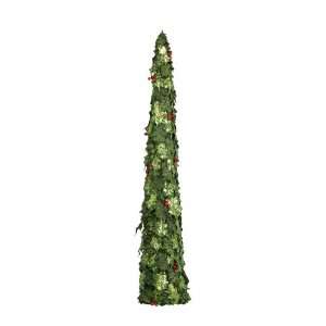   36 Holly Berry Artificial Christmas Topiary Cone Tree