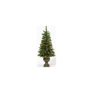 4 Pre Lit Aspen Potted Christmas Topiary Tree with Clear 