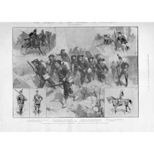  Armies Of The World Antique Print 1902 Italy