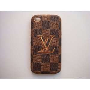  NEW LV Style Brown Damier iphone 4 and 4S case Cell 