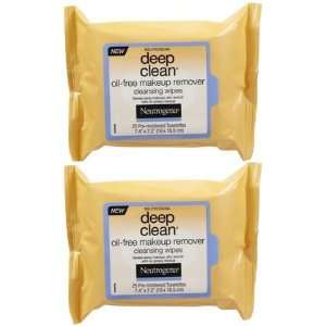  Neutrogena Deep Clean Oil, Free Makeup Remover Wipes, 25 