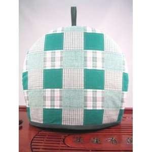  Country Plaid Tea Cozy, Green with Green Trim Kitchen 
