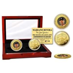  Mariano Rivera All Time Saves Record 24KT Gold Coin Set 