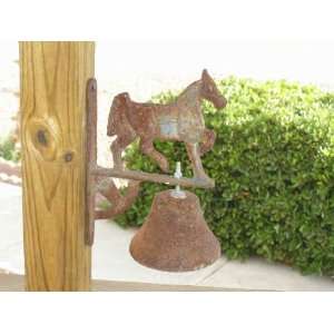 Old West Cast Iron Bell   Horse 