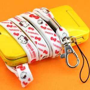    Sanrio Hello Kitty Neck Cell Phone Strap (White) Electronics