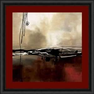 Symphony in Red and Khaki I by Laurie Maitland   Framed Artwork 