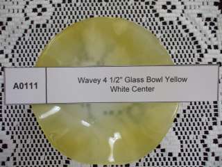 Glass Bowl Wavey 4 1/2 Glass Tart Warmer 13 Colors  