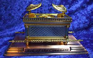   Gold Plated Ark of the Covenant Testimony on Copper base   Medium Size