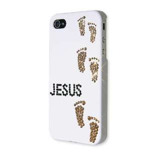  Jesus Swarovski Crystal iPhone 4 and 4S Case Cell Phones 