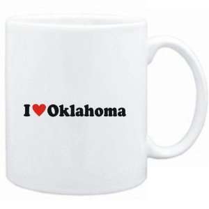  Mug White  I LOVE Oklahoma  Usa States Sports 
