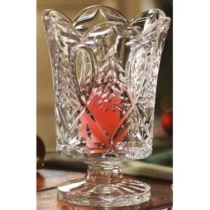   COLLECTION 7.5 INCH CRYSTAL FOOTED HURRICANE/VASE